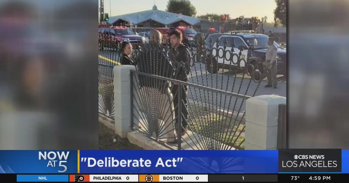 Car crashes into Los Angeles sheriff's department recruits on