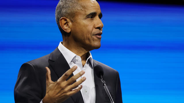 Barack Obama Speaks At His Foundation's Democracy Forum In New York City 