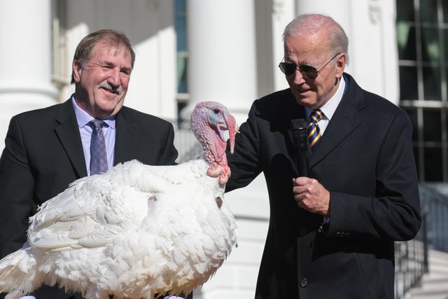 President Biden Parsons Thanksgiving Turkeys 