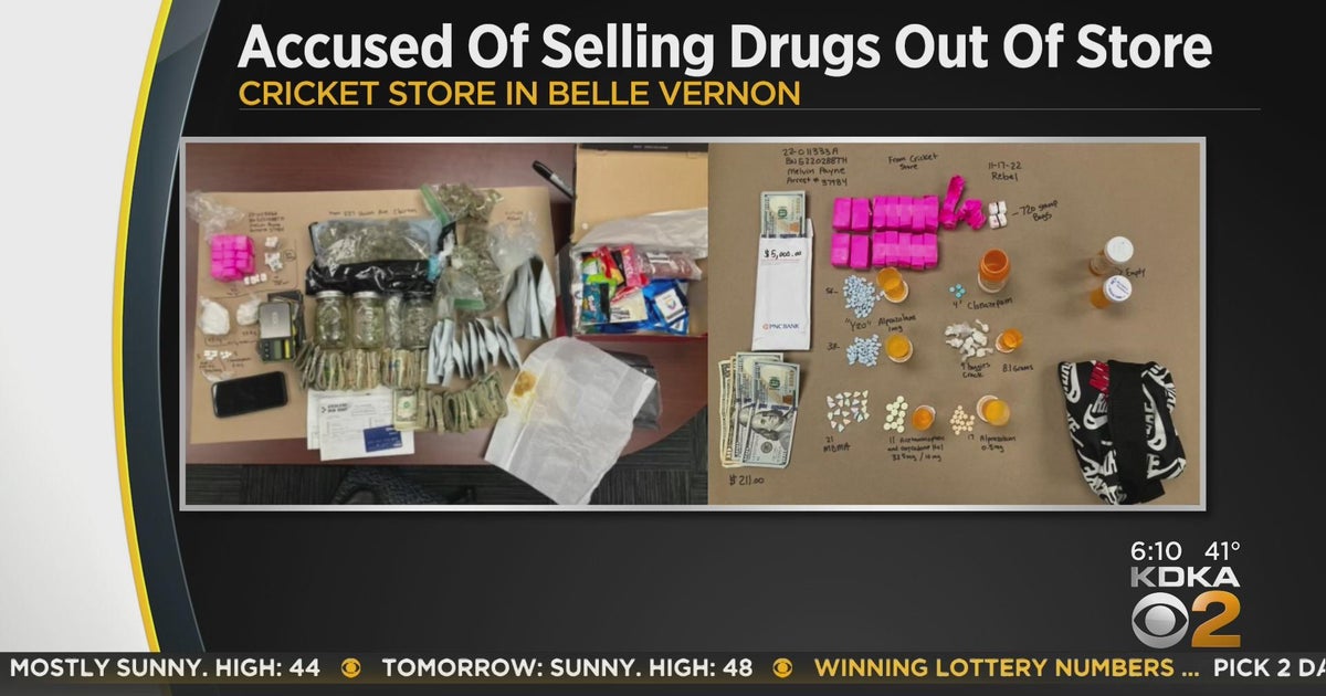 Man accused of selling drugs out of Cricket store in Belle Vernon CBS