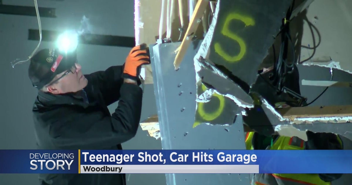 Teen driver shot before crashing into Woodbury garage - CBS Minnesota