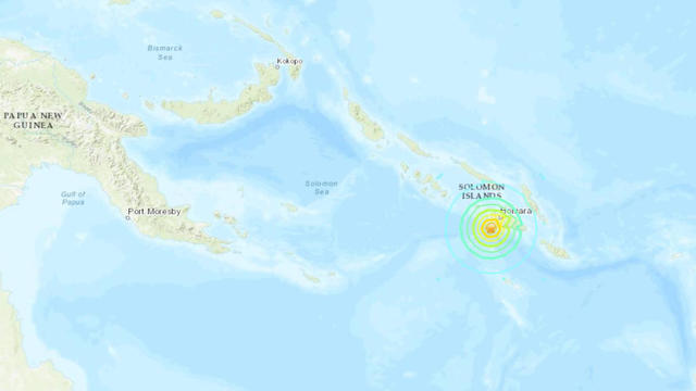 Solomon Islands earthquake map 