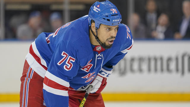 Tough times for the Rangers' Ryan Reaves as a healthy scratch vs