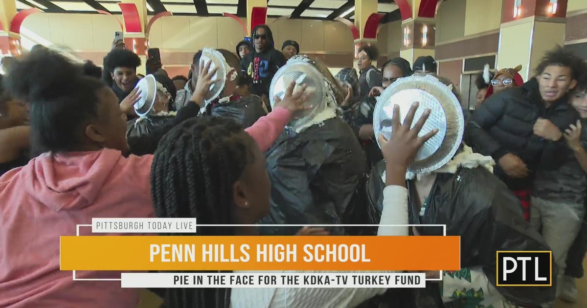 Penn Hills High School pie in the face for the KDKATV Turkey Fund