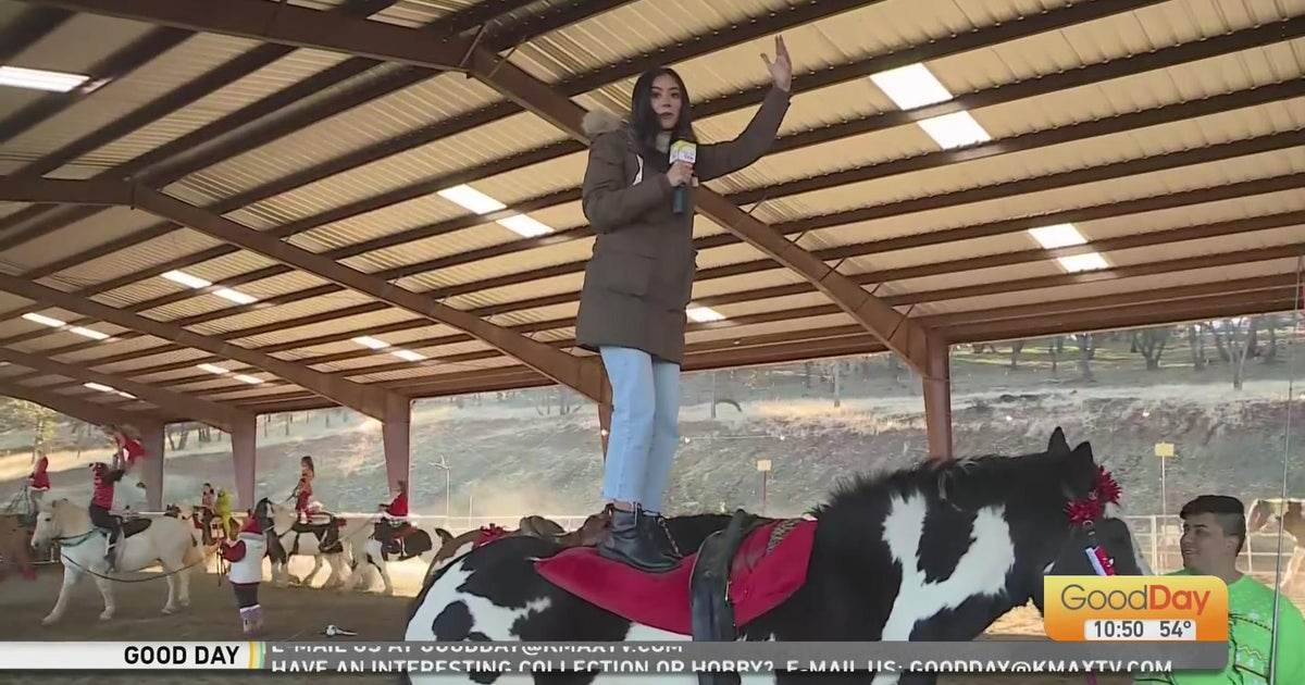 Wild Heart Ranch in Lincoln prepares for Christmas show, tutorial on safely standing on a horse