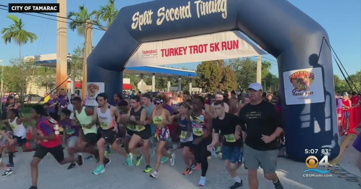 Turkey Trot run in Tamarac CBS Miami