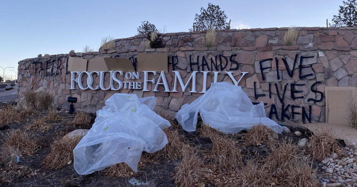 Focus on the Family headquarters sign targeted by vandals