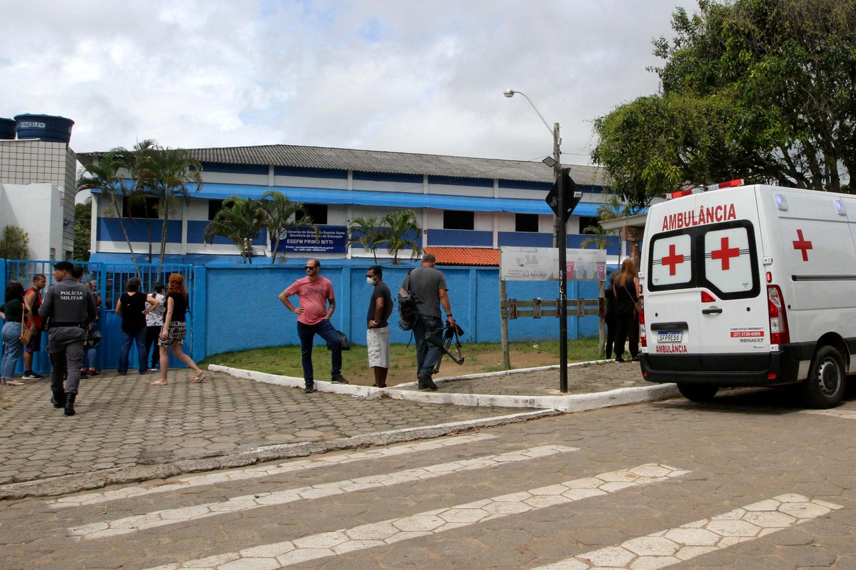 Teen suspect in Brazil school shootings which killed 4 wore swastika ...