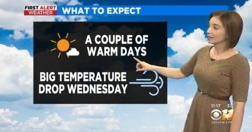 Blue skies overhead, warm ahead of mid-week temp drop - CBS Texas