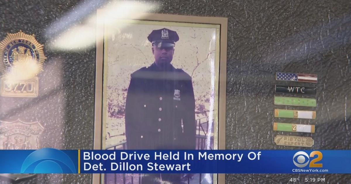 NYPD Blood Drive Honors Det Dillon Stewart CBS New York