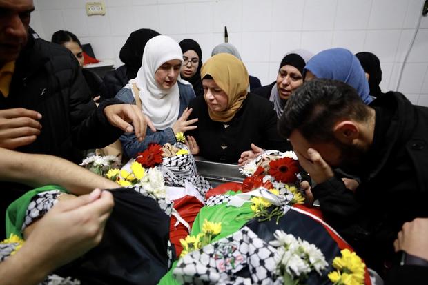 Funeral ceremony of Palestinians killed by Israeli forces in West Bank 