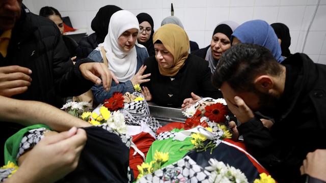 Funeral ceremony of Palestinians killed by Israeli forces in West Bank 
