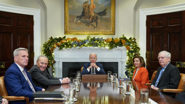 Biden meets with congressional leaders at the White House in Washington 