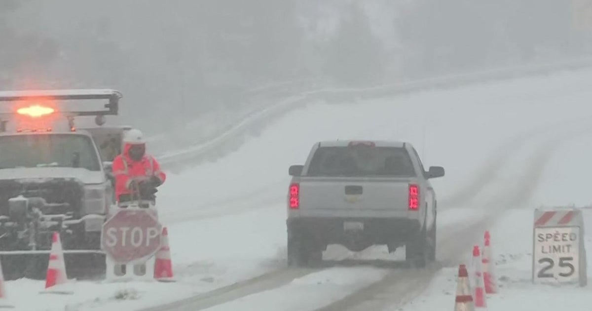 Heavy snow in Sierra brings chain controls, warnings to travelers CBS