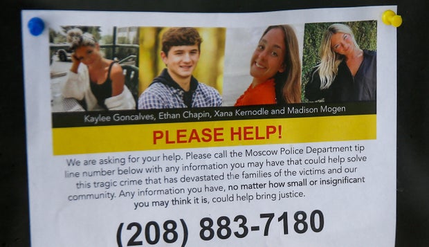 A flyer seeking accusation  connected  the murders of 4  students successful  Moscow, Idaho 