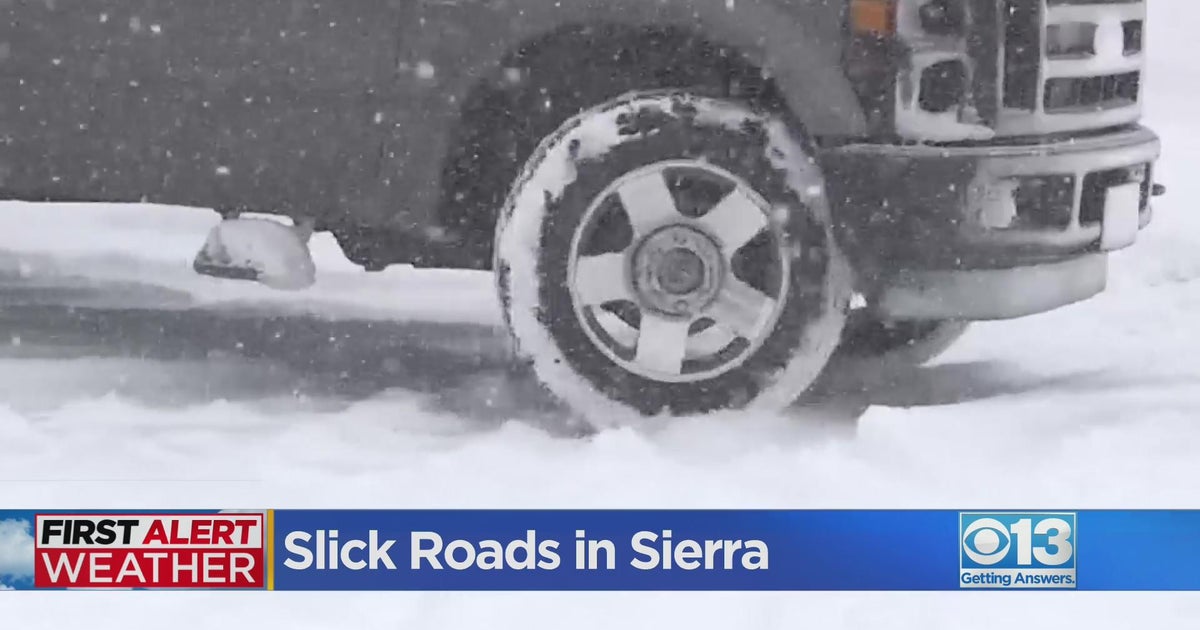 Slick roads cause Sierra travel delays