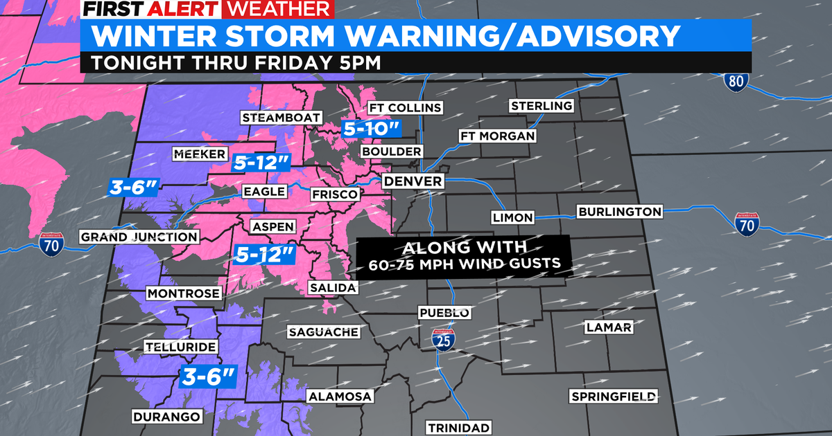 Extreme wind and snow expected to hit Friday - CBS Colorado