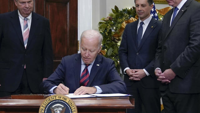 U.S. President Biden signs railroad bill into law during White House ceremony in Washington 