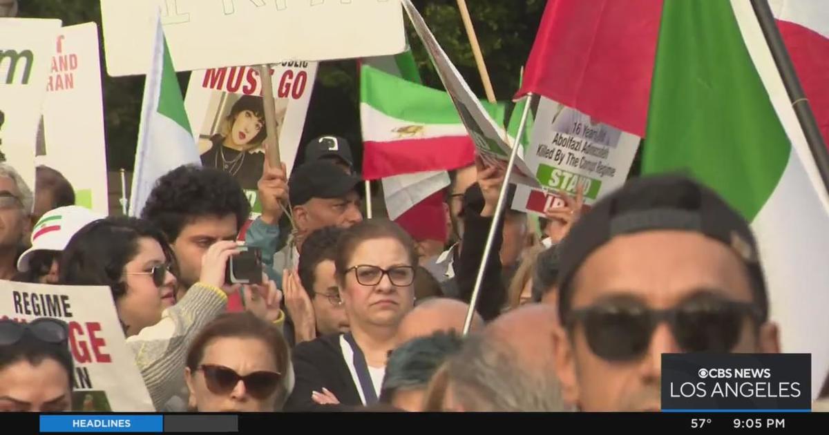 Iran protest in Irvine calls for regime change - CBS Los Angeles