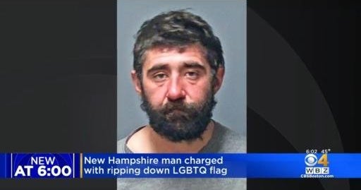 NH man charged with ripping down LGBTQ flag - CBS Boston