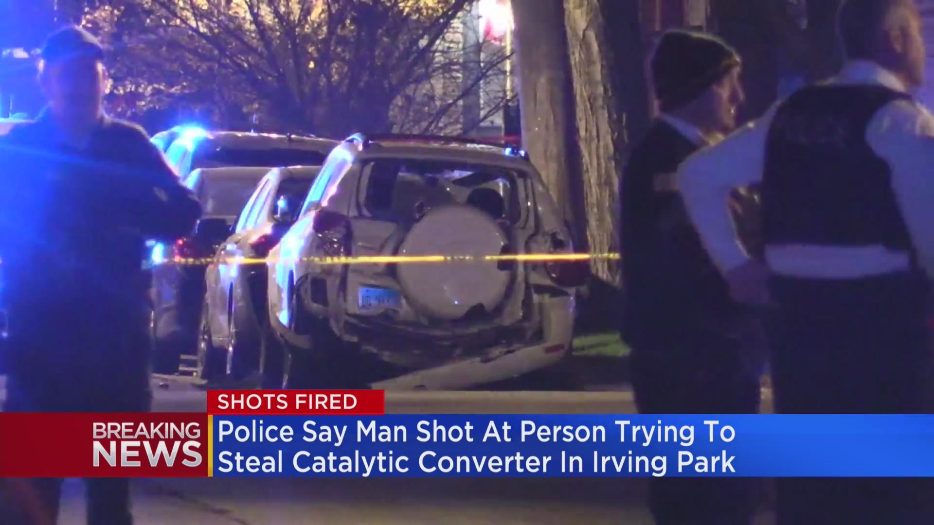 Man fires shots at group trying to steal catalytic converter in Irving Park