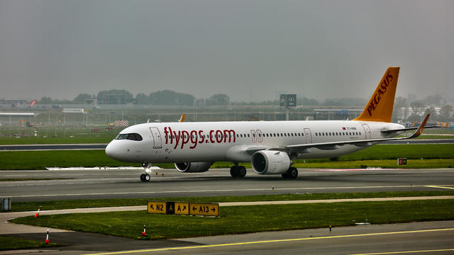 Pegasus Airlines Airplanes At Amsterdam Airport Schiphol 