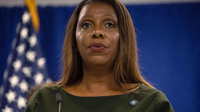 New York Attorney General Letitia James speaks during a press conference regarding former US President Donald Trump and his family's financial fraud case on September 21, 2022 in New York. 