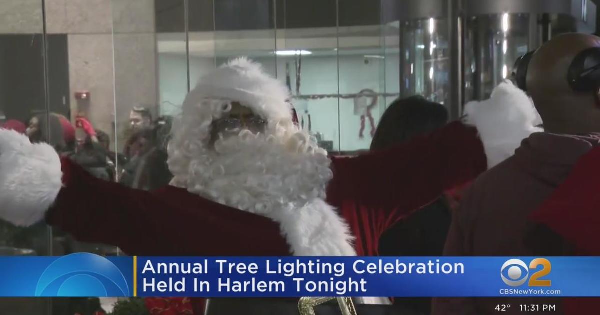 Annual tree lighting celebration held in Harlem CBS New York