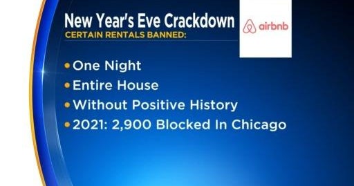 Airbnb new rules disruptive New Year's Eve Chicago CBS Chicago