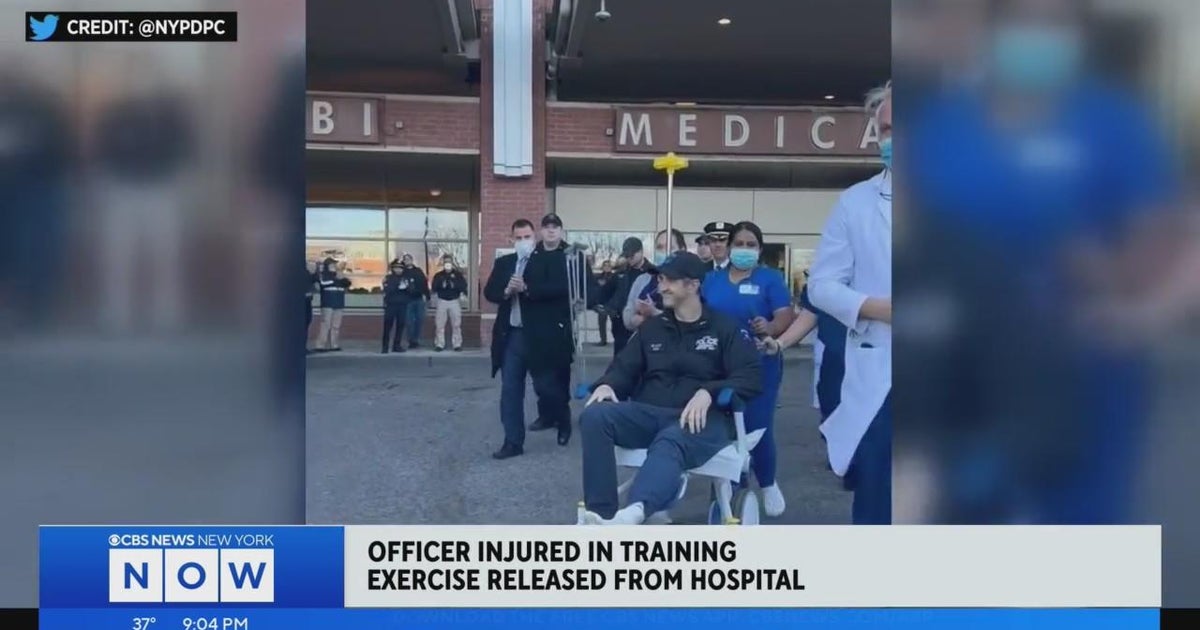 NYPD officer injured in training exercise released from hospital - CBS ...