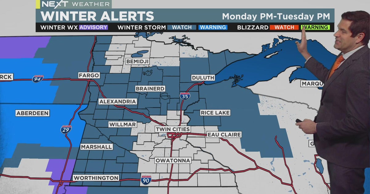 NEXT Weather: Quiet Monday before a big storm Tuesday - CBS Minnesota