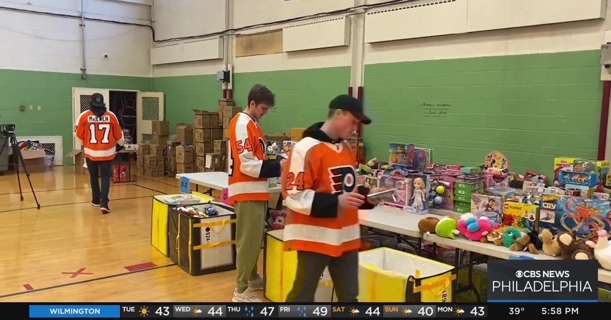 You can donate unwrapped toys at Flyers games until Dec. 20 CBS