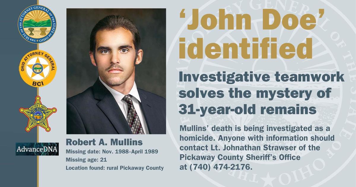 Ohio authorities solve “mystery of 31-year-old remains” found by hunters in 1991 – CBS News