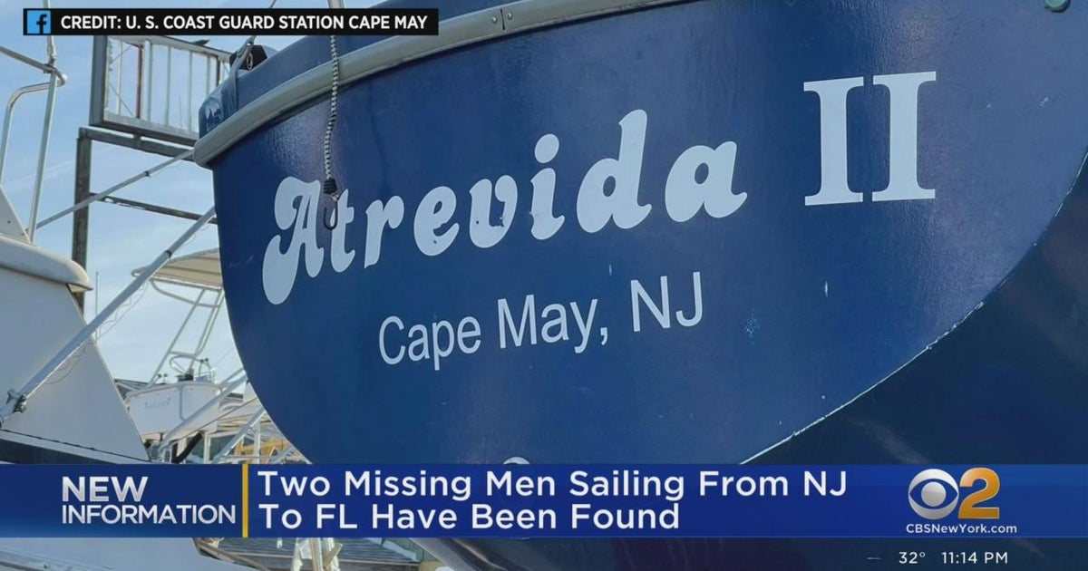 2 missing men sailing from New Jersey to Florida found