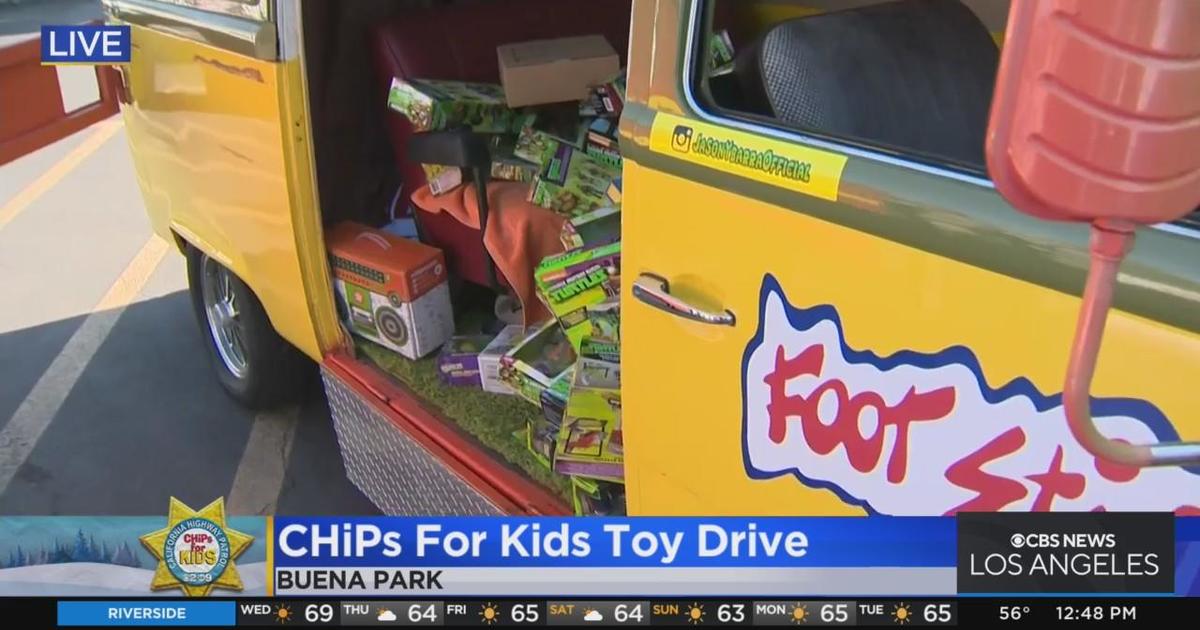 CHiPs For KIDS Teenage Mutant Ninja Turtle van drops off toys CBS