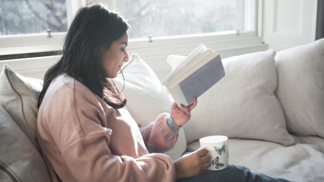woman reading a book 