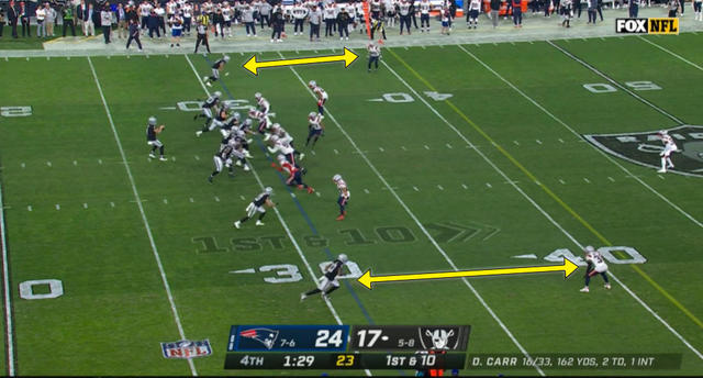 Patriots lateral on final play picked off by Raiders in game-losing  meltdown (video) 