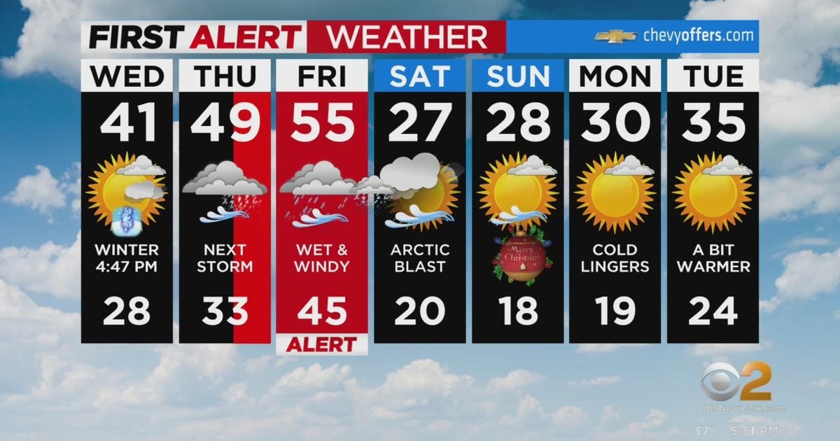 First Alert Weather: Red Alert for peak Christmas travel time - CBS New ...