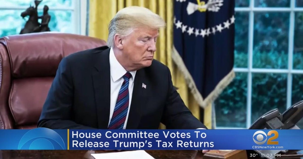 House committee votes to release Donald Trump's tax returns - CBS New York