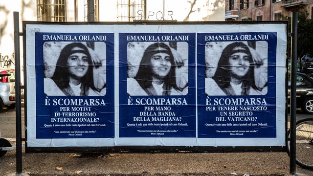 Rome, Posters from the Netflix series Vatican Girl: The Disappearance of Emanuela Orlandi 