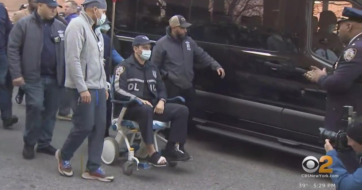 NYPD Officer out of the hospital after being shot in Brooklyn - CBS New ...