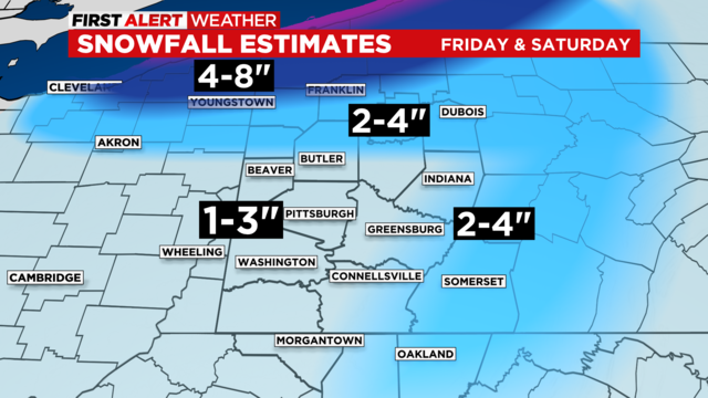 First Alert Weather: Rain turns to snow on Sunday - CBS Pittsburgh