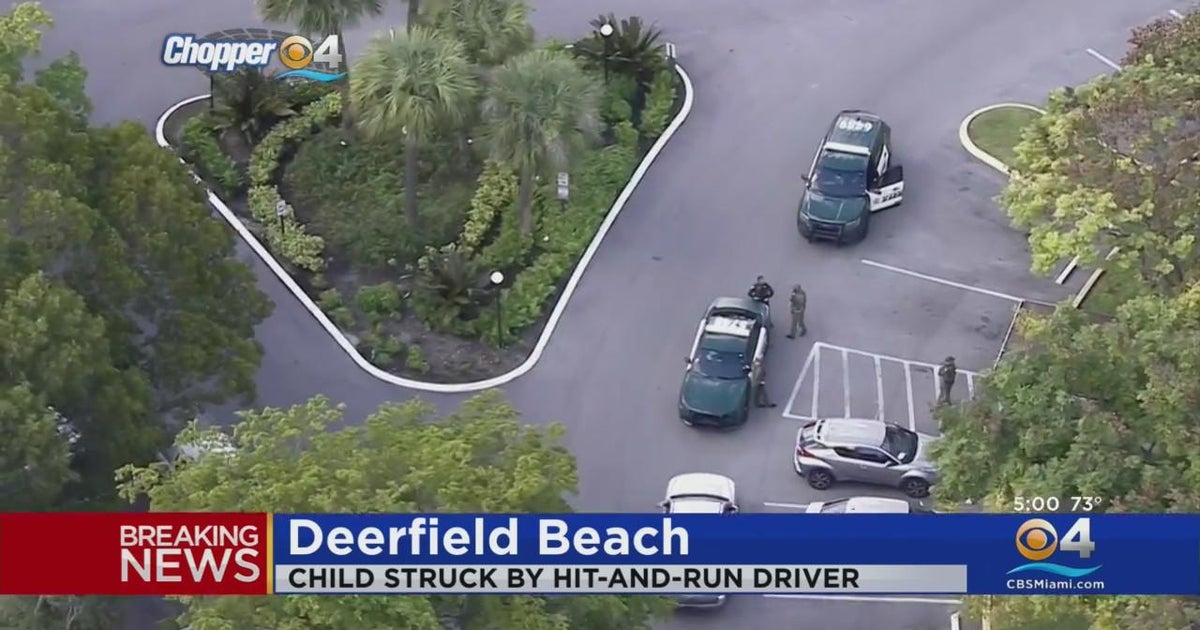 Toddler struck by hit-and-run driver in Deerfield Beach - CBS Miami