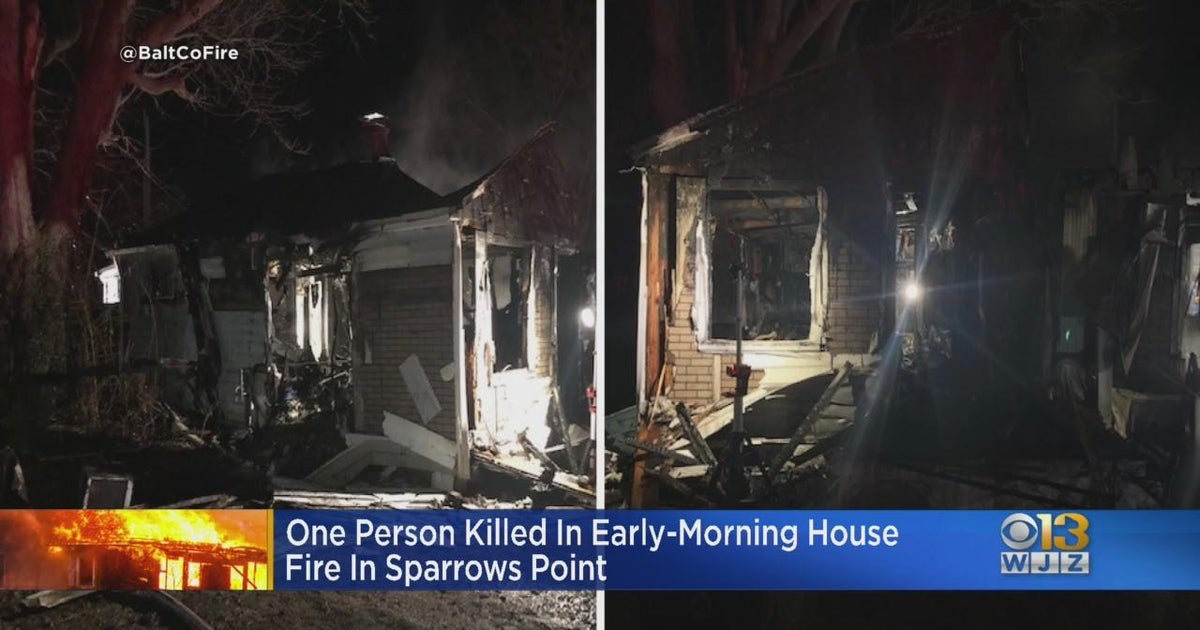 Person killed in Sparrows Point house fire CBS Baltimore