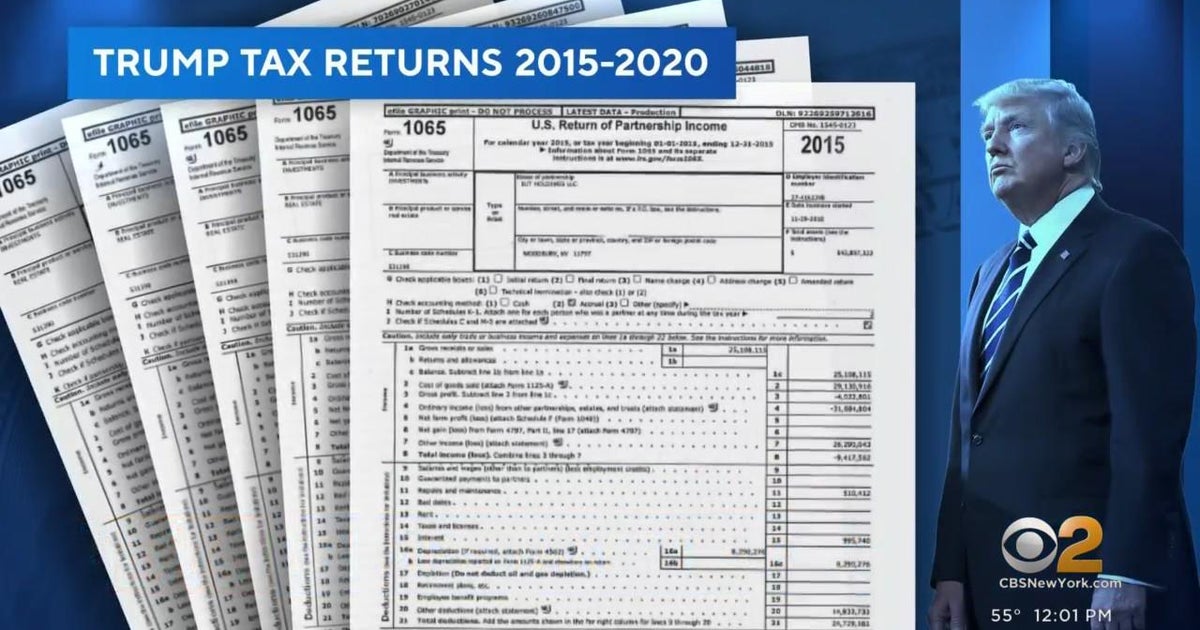 Trump's tax returns released after years-long battle - CBS New York