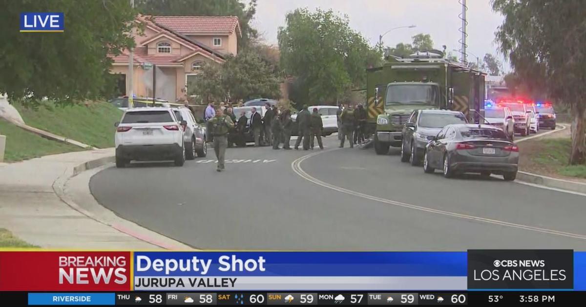 Riverside County sheriff's deputy shot in Jurupa Valley CBS Los Angeles