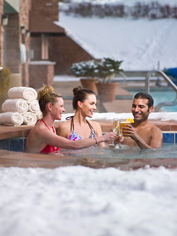 Friends in a Hot Tub