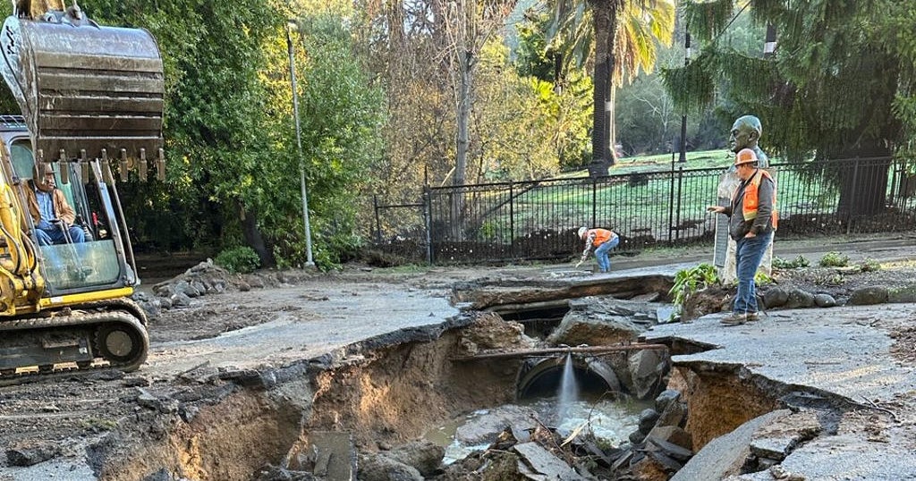 Massive sinkhole caused by storm forces extended closure of Oakland Zoo