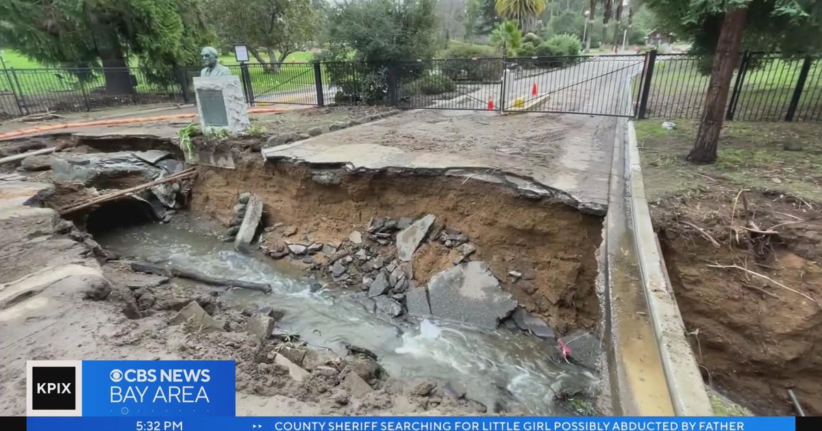 Massive sinkhole caused by storm forces extended closure of Oakland Zoo