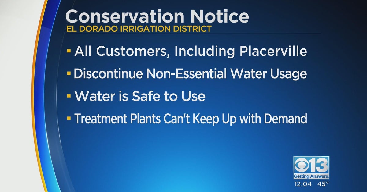Water conservation notice issued for El Dorado Irrigation District
